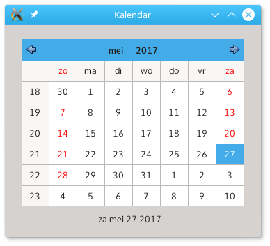 kalender datum kiezer