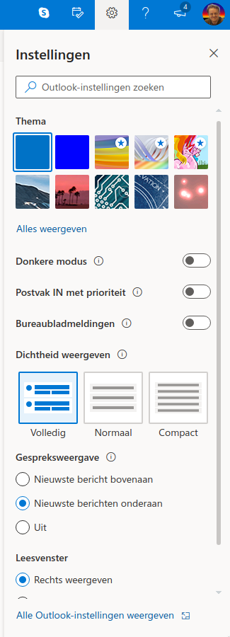 outlook instellingen
